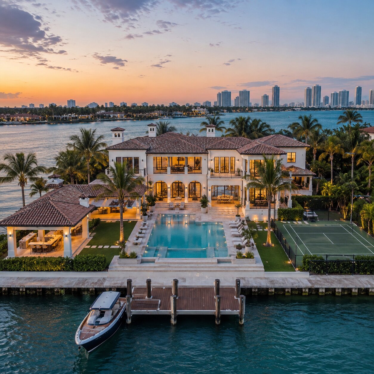 Luxury residential building in Miami Beach
