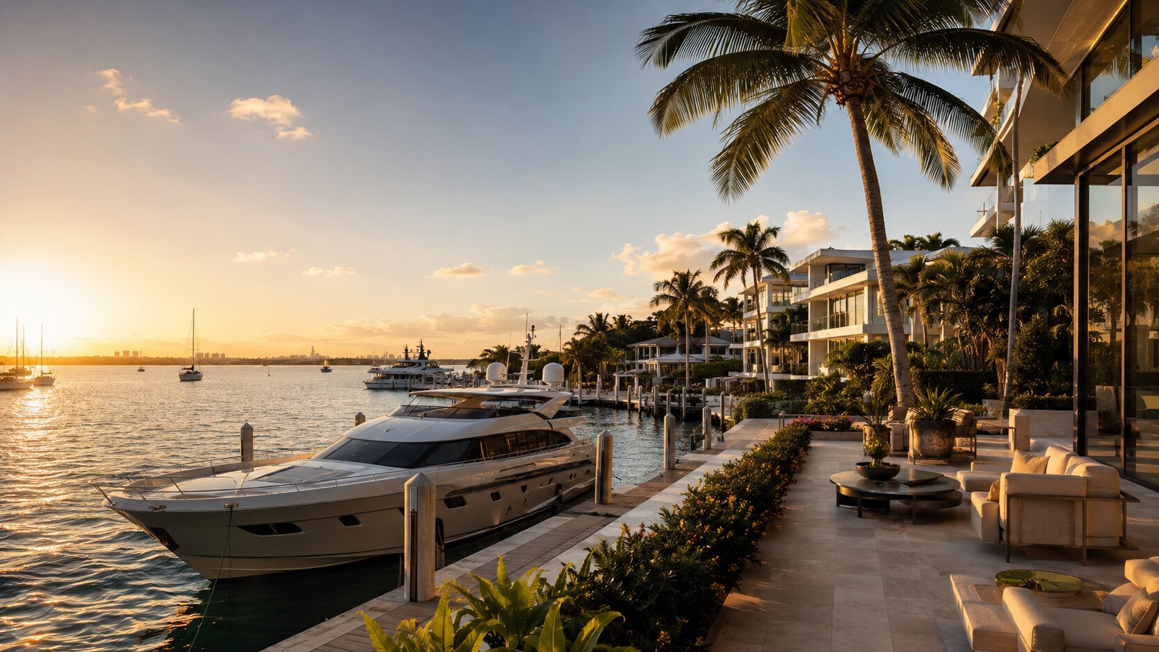 Waterfront living in Miami — boat and marina access